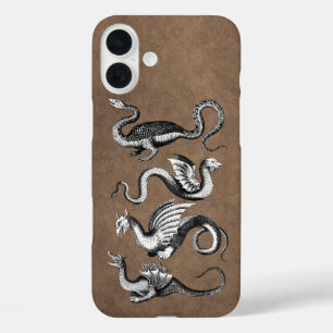 Vier Dragons Imitat Leather iPhone 16 Plus Hülle