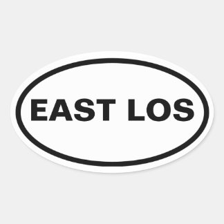 VIER "East Los" Ovaler Aufkleber