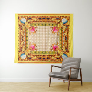 vier Ecken Barock Wandteppich