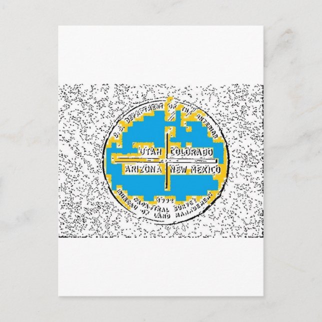 Vier Ecken Vier Staaten Postkarte (Vorderseite)