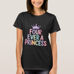 Vier eine Prinzessin 4. Geburtstag Mädchen 4 Jahre T-Shirt