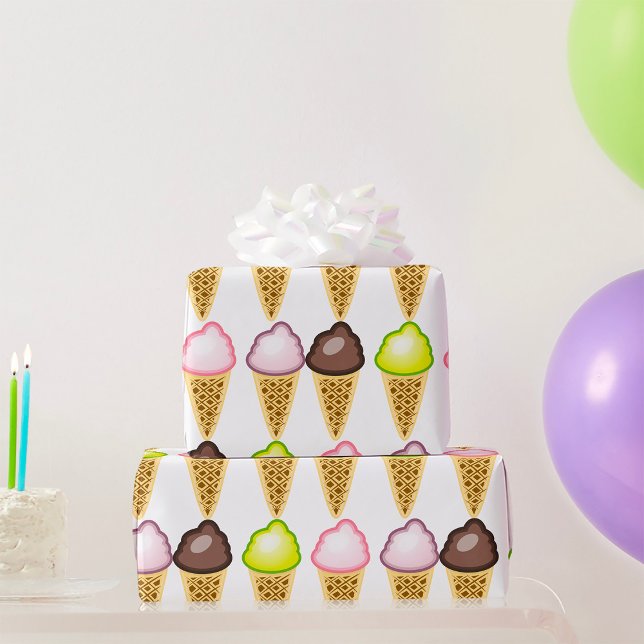 Vier Eiscremes Geschenkpapier (Von Creator hochgeladen)