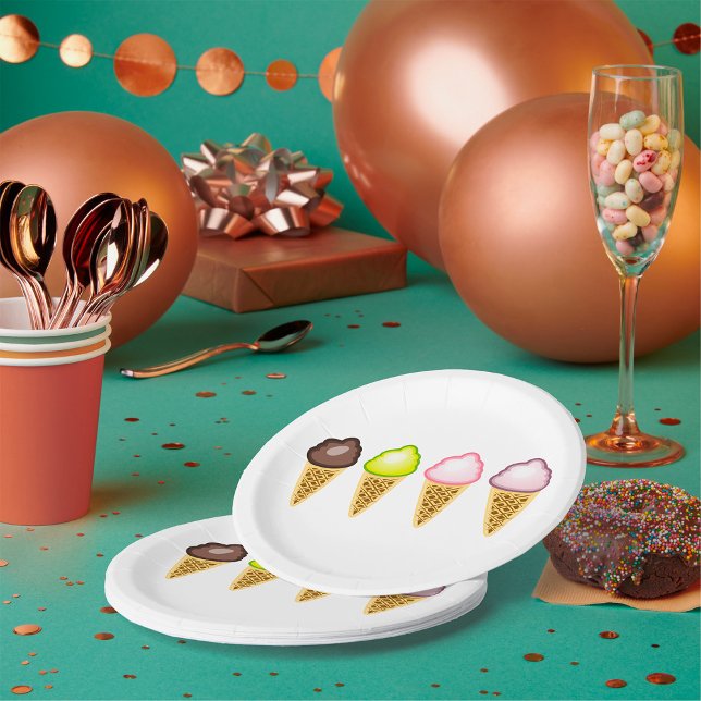 Vier Eiscremes Pappteller (Von Creator hochgeladen)