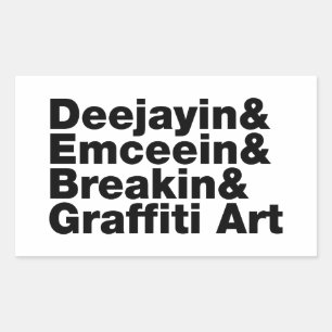 Vier Elemente des angesagten Hopfens Rechteckiger Aufkleber