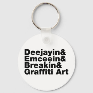 Vier Elemente des angesagten Hopfens Schlüsselanhänger