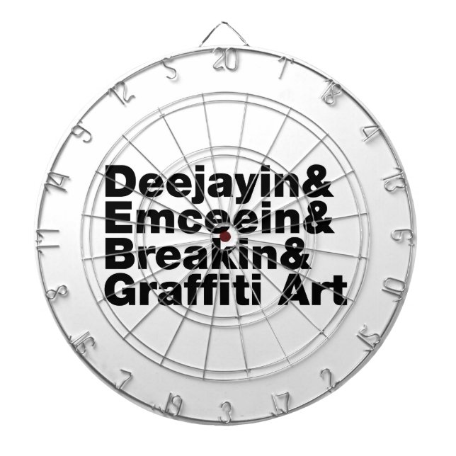 Vier Elemente des Hip Hop Dartscheibe (vorne)