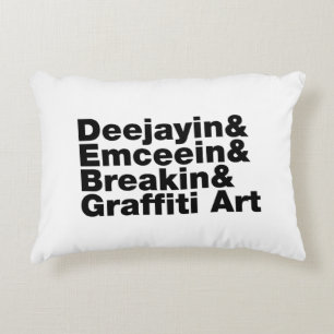 Vier Elemente des Hip Hop Dekokissen