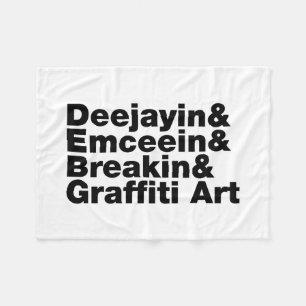 Vier Elemente des Hip Hop Fleecedecke