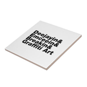 Vier Elemente des Hip Hop Fliese