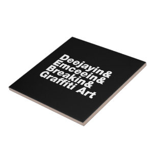 Vier Elemente des Hip Hop Fliese