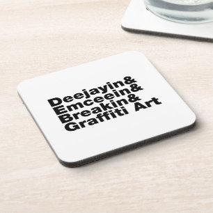 Vier Elemente des Hip Hop Getränkeuntersetzer