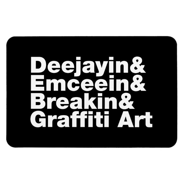 Vier Elemente des Hip Hop Magnet (Horizontal)