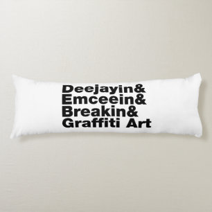 Vier Elemente des Hip Hop Seitenschläferkissen