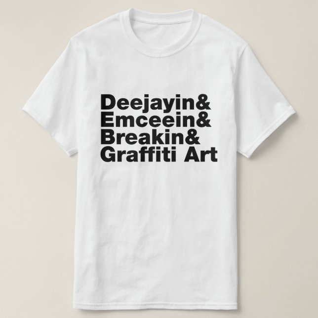 Vier Elemente des Hip Hop T-Shirt (Design vorne)