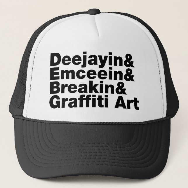 Vier Elemente des Hip Hop Truckerkappe (Vorderseite)