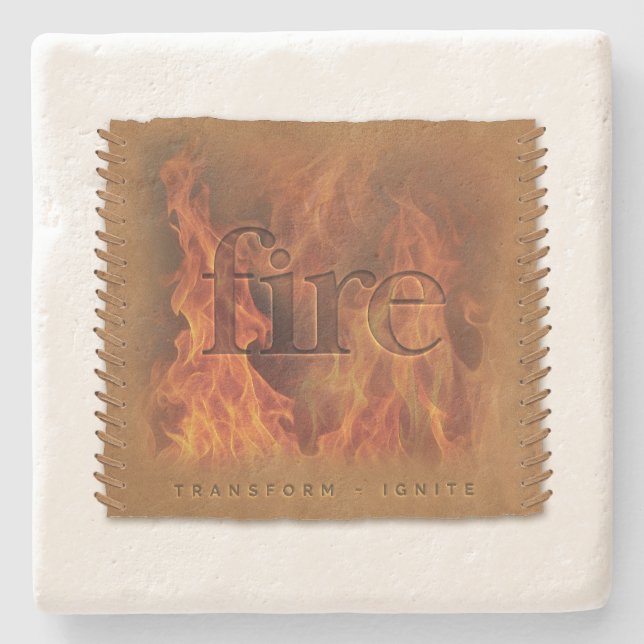 Vier Elemente - Feuer - Untersetzer (Vorderseite)