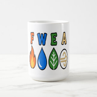 Vier Elemente Gelbe Typografie - Natur Energie Mi Kaffeetasse