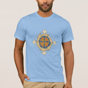 Vier Elemente Marokkanisches Mandala Heilige Geome T-Shirt