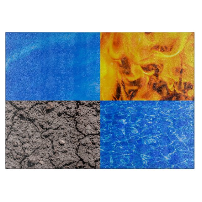 Vier Elemente Schneidebrett (Vorderseite)