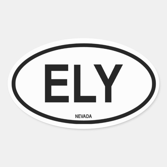 VIER Ely, Nevada Ovaler Aufkleber (Vorderseite)