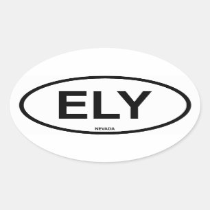 VIER Ely, Nevada Ovaler Aufkleber