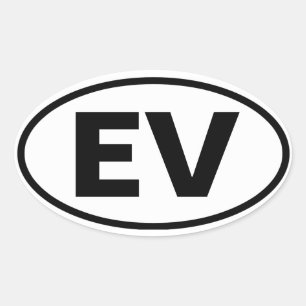 VIER Elysian Valley "EV" Ovaler Aufkleber