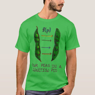 Vier Erbsen in einem Funktions-Pod T-Shirt