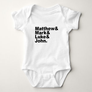 Vier Evangelien - Matthew & Mark & Luke & John Bib Baby Strampler