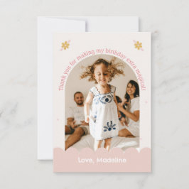 Vier ewig magisches Einhorn Foto Danke Karte