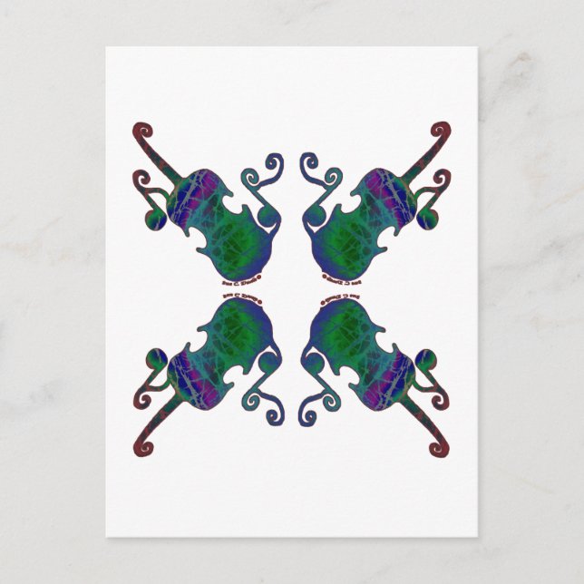 VIER EXTRAVAGANTE DATEIEN POSTKARTE (Vorderseite)