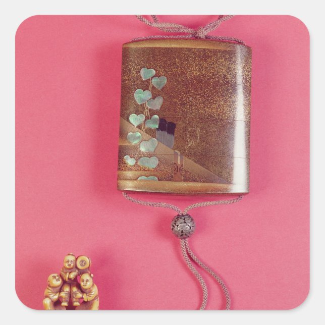 Vier Fälle in Quadratischer Aufkleber (Vorderseite)