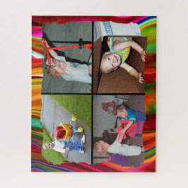 Vier Familienfotos Puzzle