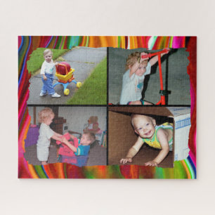 Vier Familienfotos Puzzle