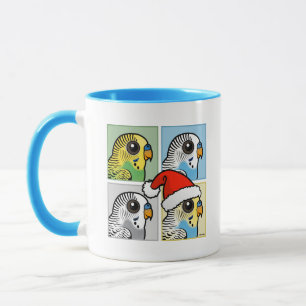 Vier-Farb-Xmas-Budgies Tasse