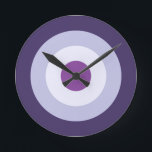 Vier-Farben-Combo - Lila Blauer Violett-Lavendel Runde Wanduhr<br><div class="desc">... ... ... ... ... ... ... .</div>