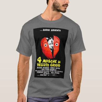 Vier Fliegen auf grauem Velvet 1972 Dario Argento T-Shirt