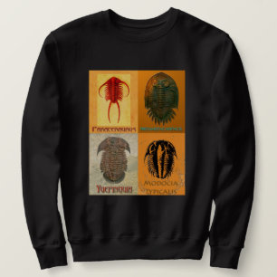 Vier Fossile Trilobite Montage Sweatshirt