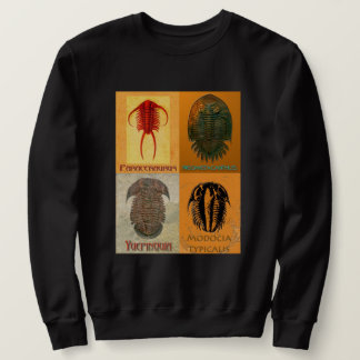 Vier fossile Trilobiten Montage Sweatshirt