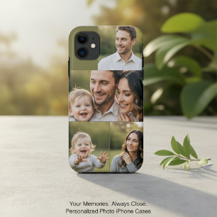 Vier-Foto-Collage Personalisiertes Familienbild  Case-Mate iPhone Hülle