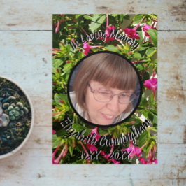 Vier-Foto-Memorial von Floral O'Clock Dreifach Gefaltete Ankündigung