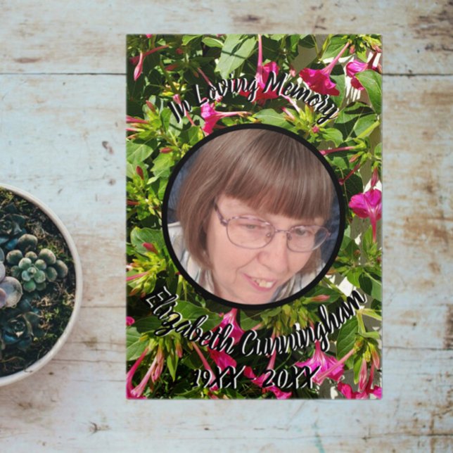 Vier-Foto-Memorial von Floral O'Clock Dreifach Gefaltete Ankündigung (Von Creator hochgeladen)