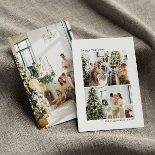 Vier Fotocollage-Schreibmaschine Minimalistisch Ne Feiertagskarte