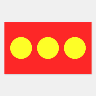 VIER Freetown Christiania Flag Rechteckiger Aufkleber