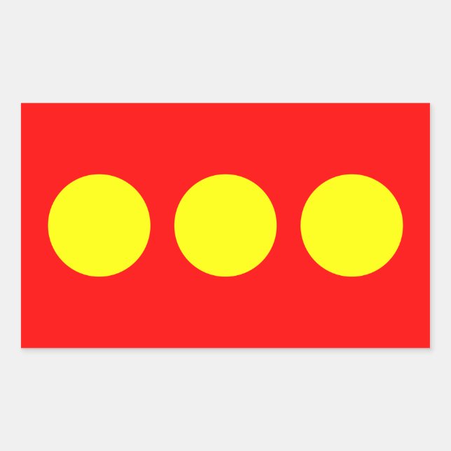 VIER Freetown Christiania Flag Rechteckiger Aufkleber (Vorderseite)