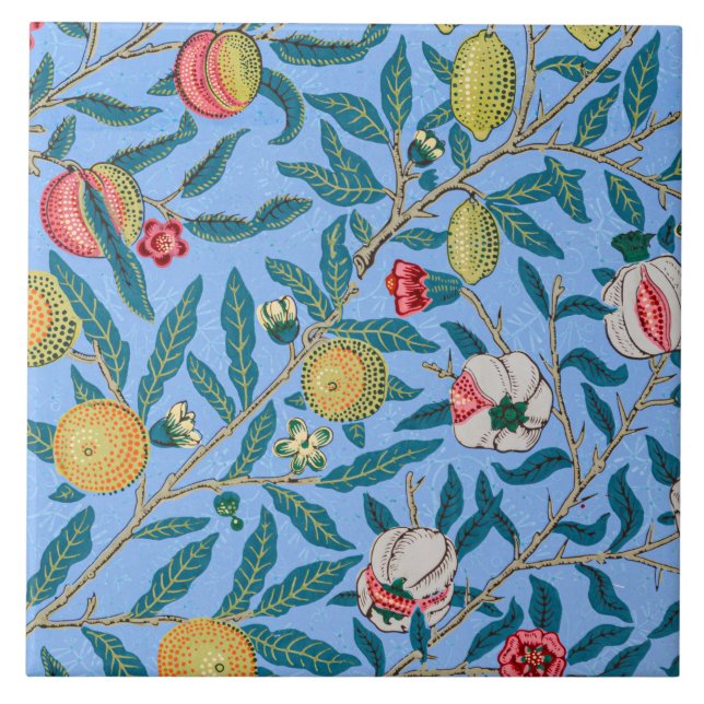 Vier Früchte, William Morris Fliese (Vorderseite)