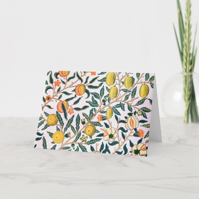 Vier Früchte, William Morris Karte (Vorderseite)