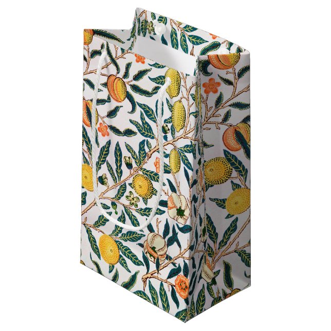 Vier Früchte, William Morris kleine Geschenktüte (Vorderseite Schrägansicht)