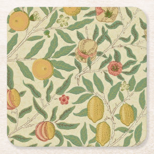 Vier Früchte, William Morris Rechteckiger Pappuntersetzer