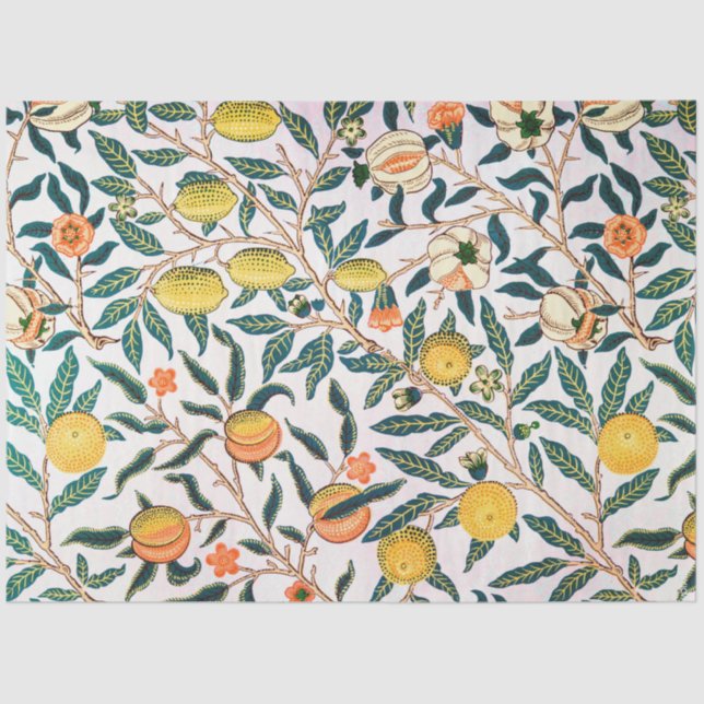 Vier Früchte, William Morris Seidenpapier (Vorderseite)
