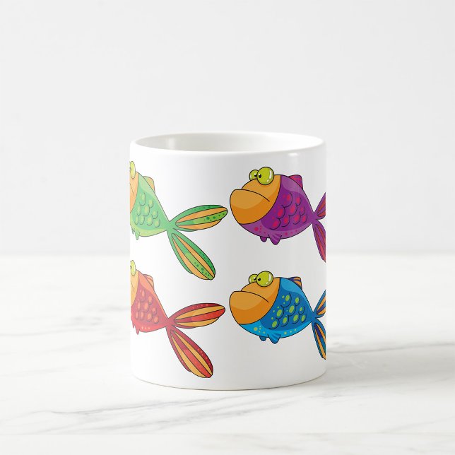 Vier Funny Fish Coffee Tasse (Von Creator hochgeladen)